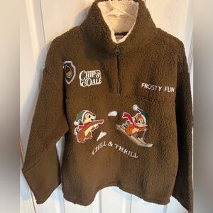 Disney Chip & Dale Sherpa Pullover Size Small & Large NWT
